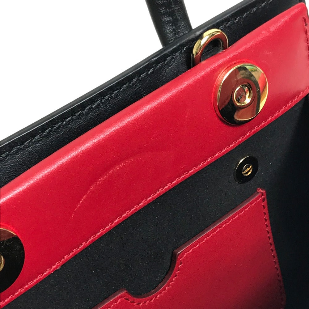 Dolce&Gabbana Handbag Leather White X Black X Red Dot Pattern 2Way Women