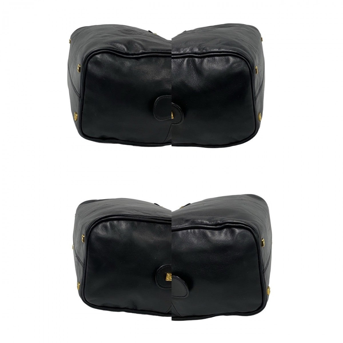 Loewe Handbag Leather Black Anagram Logo Women