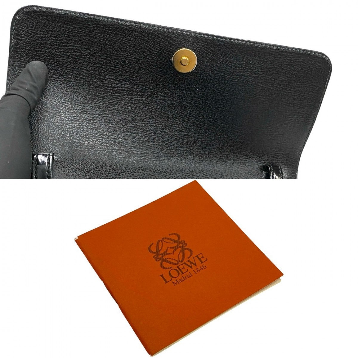 Loewe Shoulder Bag Leather Black Twist Handle Velazquez Women