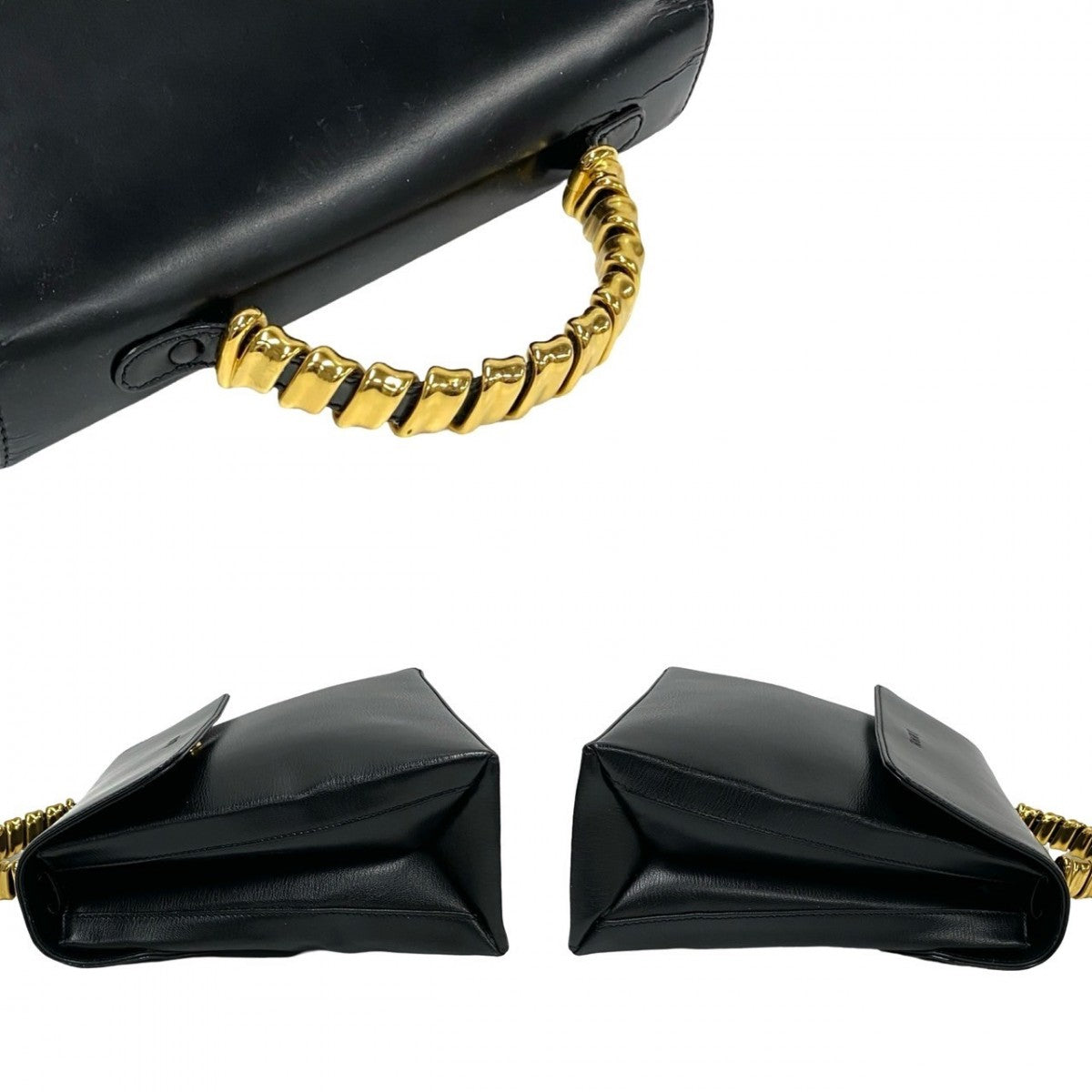 Loewe Shoulder Bag Leather Black Twist Handle Velazquez Women