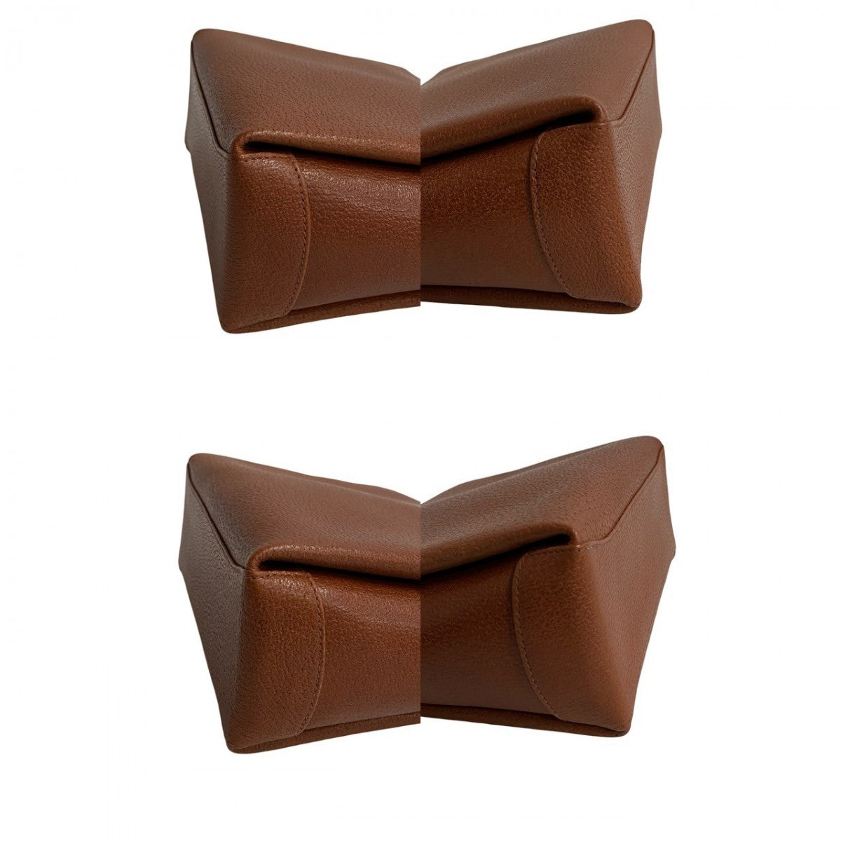 Gucci Handbag Leather Brown Turn Lock Bamboo Women