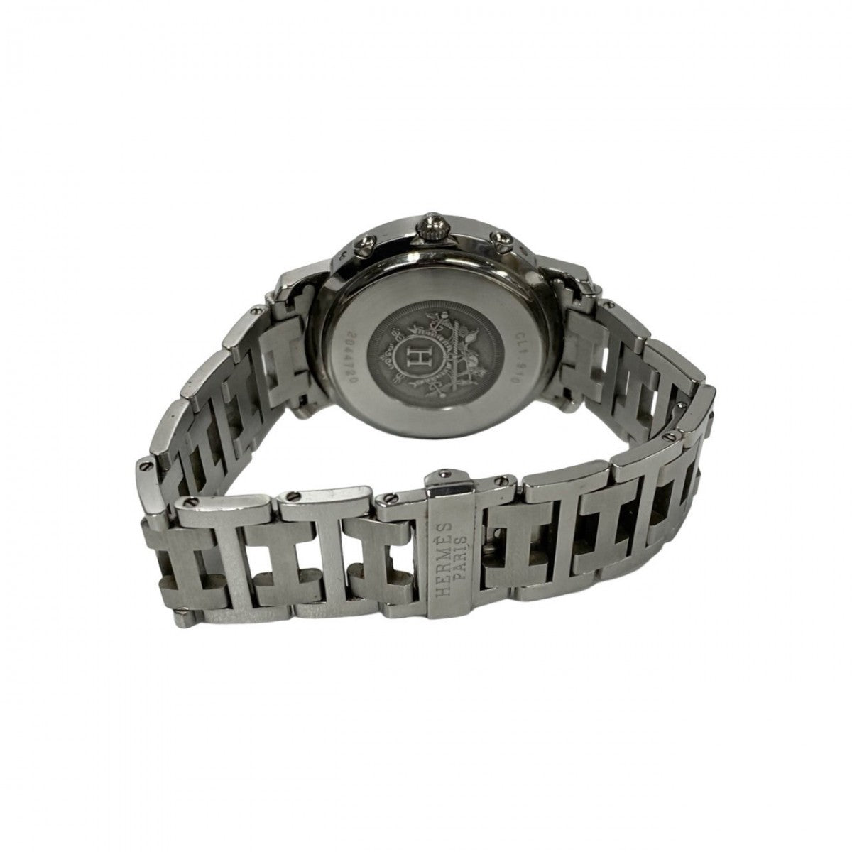 Hermes Watches Stainless Steel Silver Clipper Mens