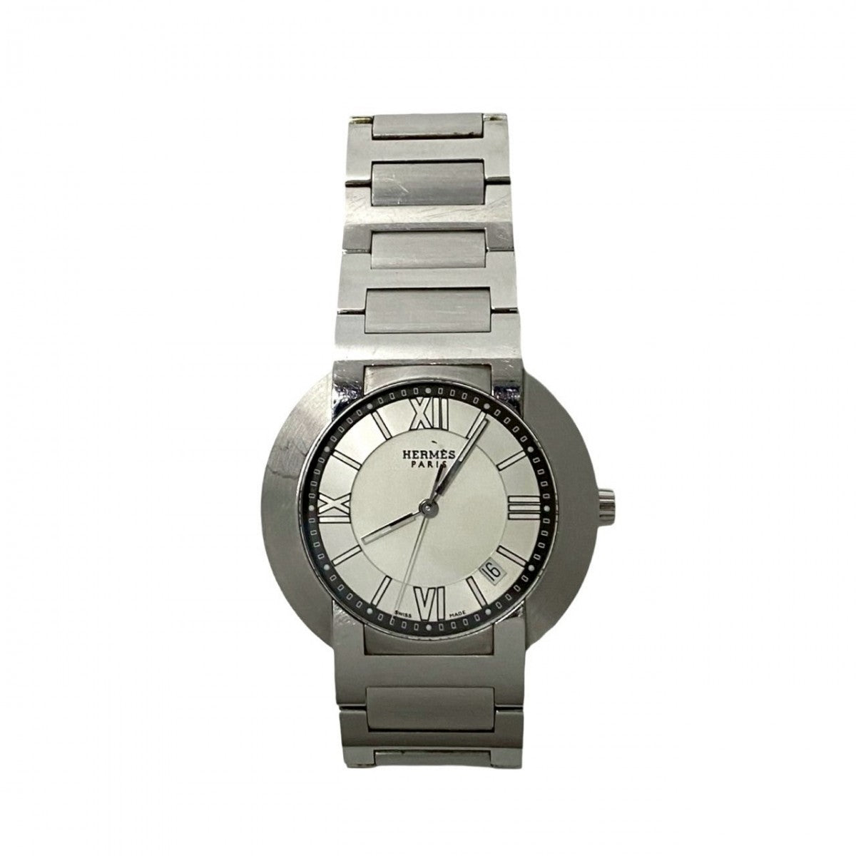 Hermes Watches Stainless Steel Silver Nomad Mens