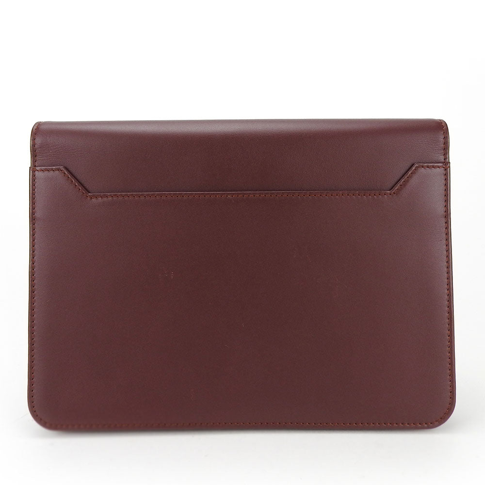 Cartier Business Bag Leather Wine-Red Must Line Unisex(Unisex)