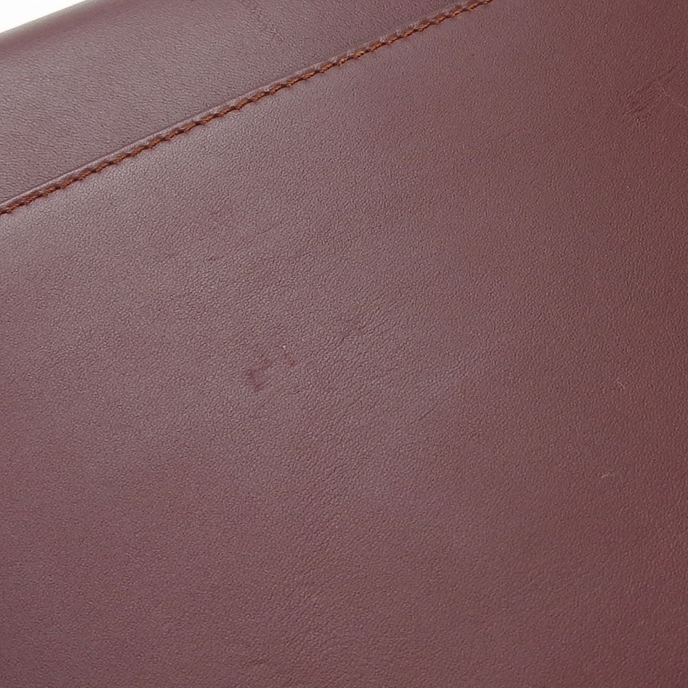 Cartier Business Bag Leather Wine-Red Must Line Unisex(Unisex)