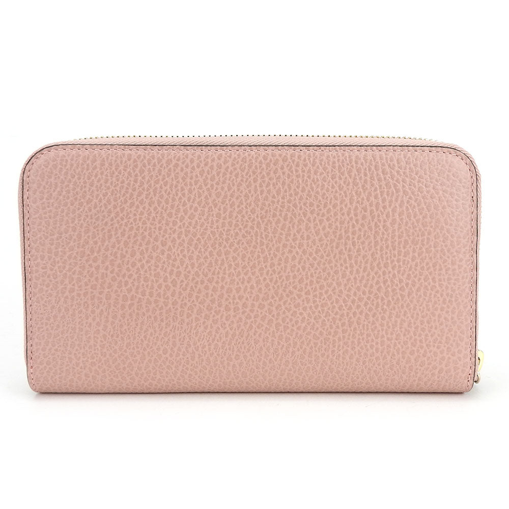 Gucci Long Wallet Purse 449347 Leather Pink Interlocking Women