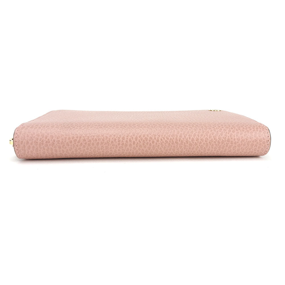 Gucci Long Wallet Purse 449347 Leather Pink Interlocking Women