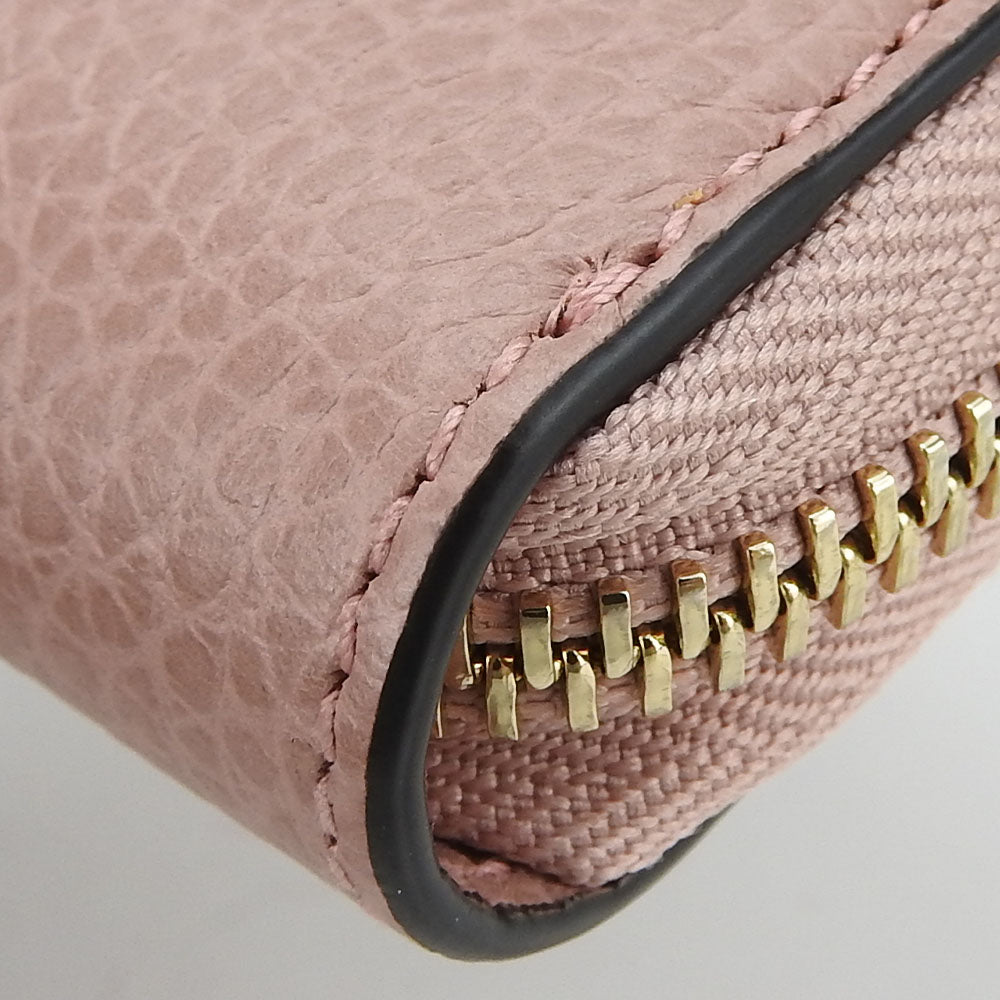 Gucci Long Wallet Purse 449347 Leather Pink Interlocking Women