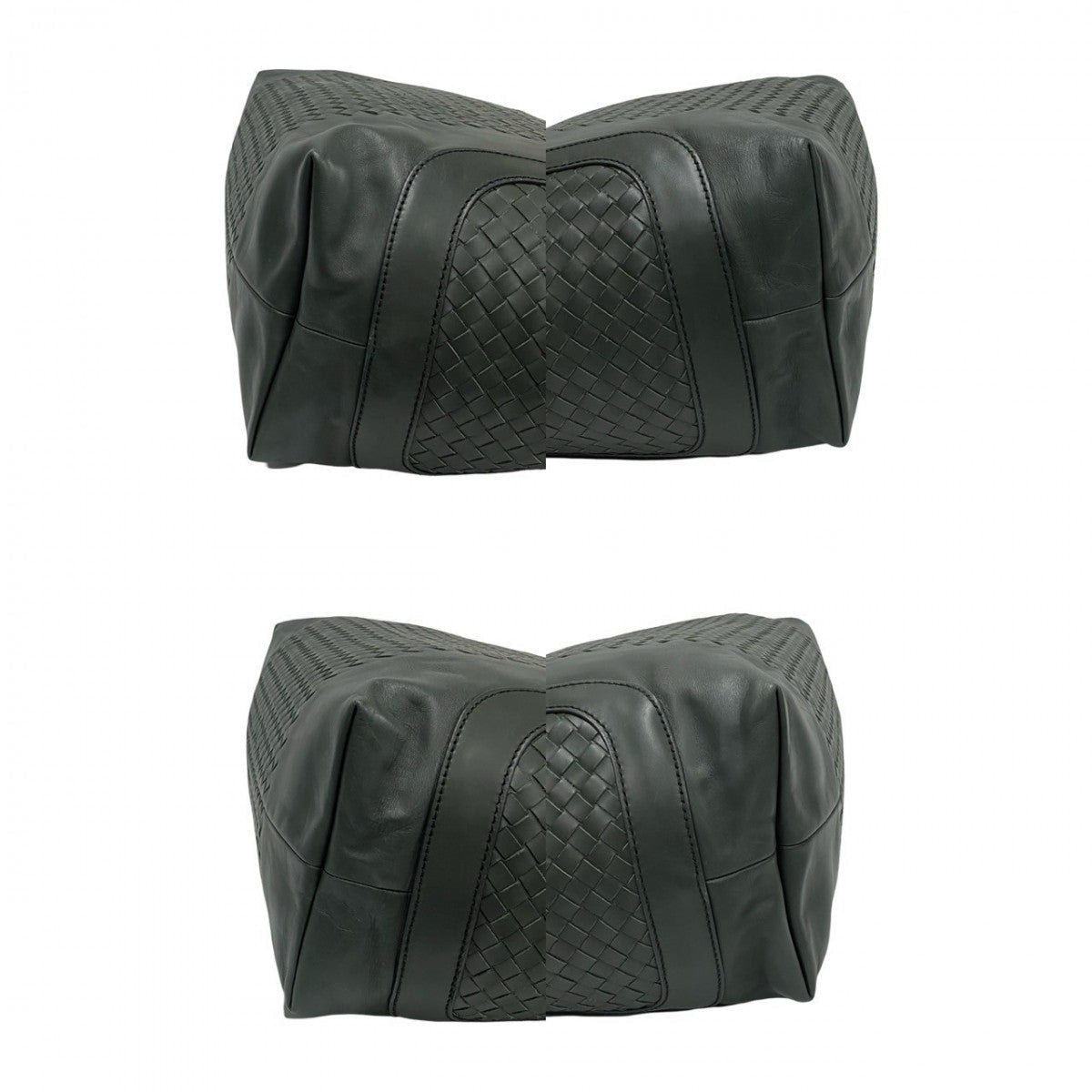 Bottegaveneta Shoulder Bag Leather Gray Intrecciato Mens