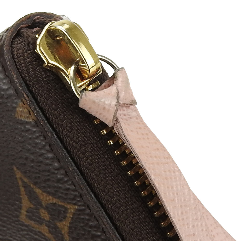 Louis Vuitton Long Wallet Purse M61298 Monogram Rose Valerie Portefeuille Clemence Women
