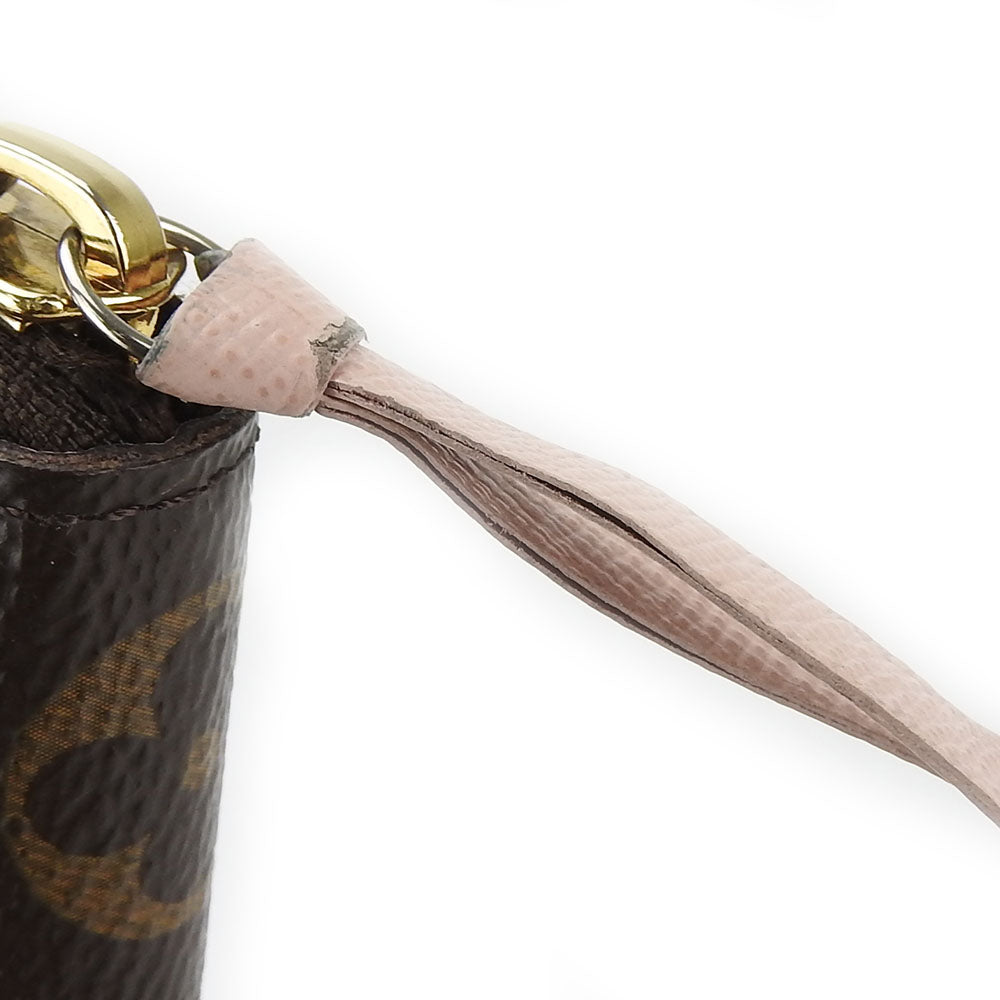Louis Vuitton Long Wallet Purse M61298 Monogram Rose Valerie Portefeuille Clemence Women