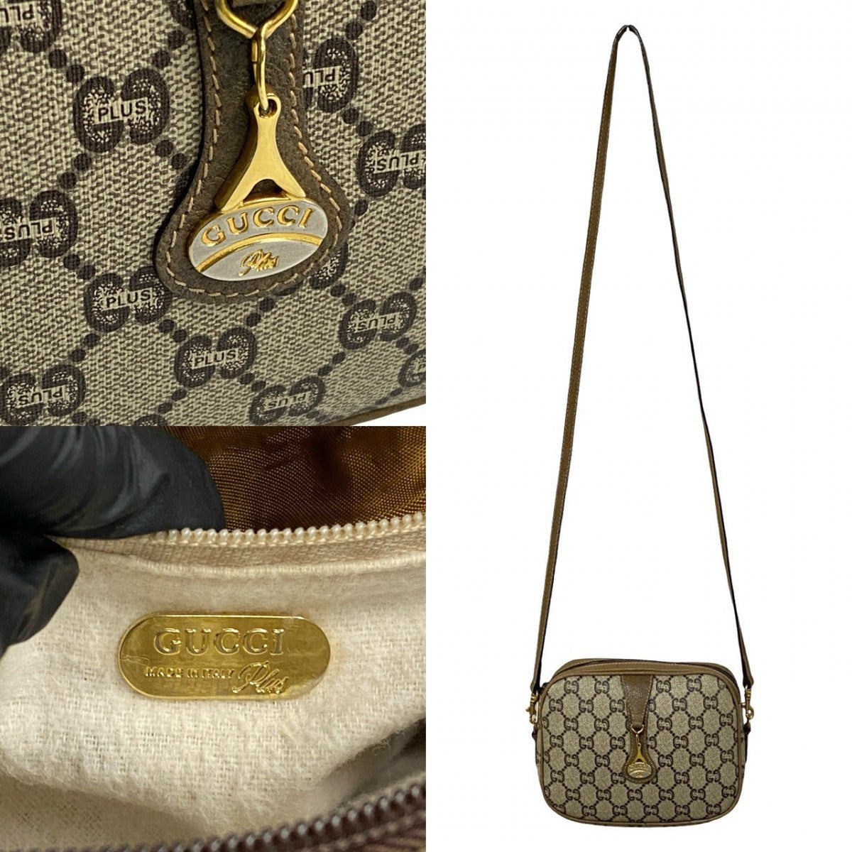 Gucci Shoulder Bag Leather, Pvc Brown Gucci Plus Women