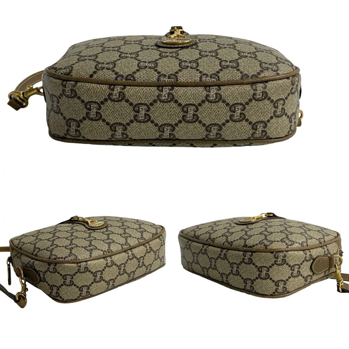 Gucci Shoulder Bag Leather, Pvc Brown Gucci Plus Women
