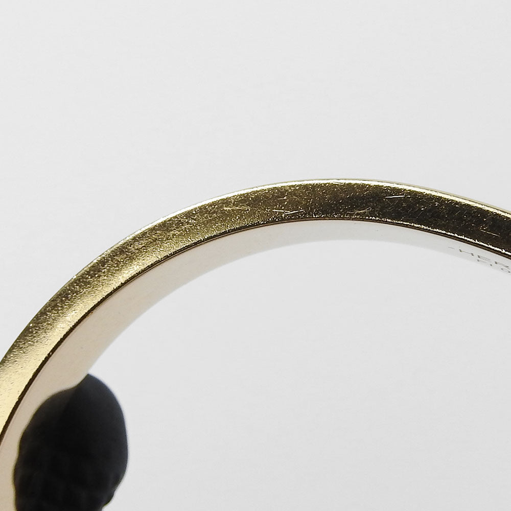 Hermes Bangle Metal Gold Chene Dunkle Mini Click Women