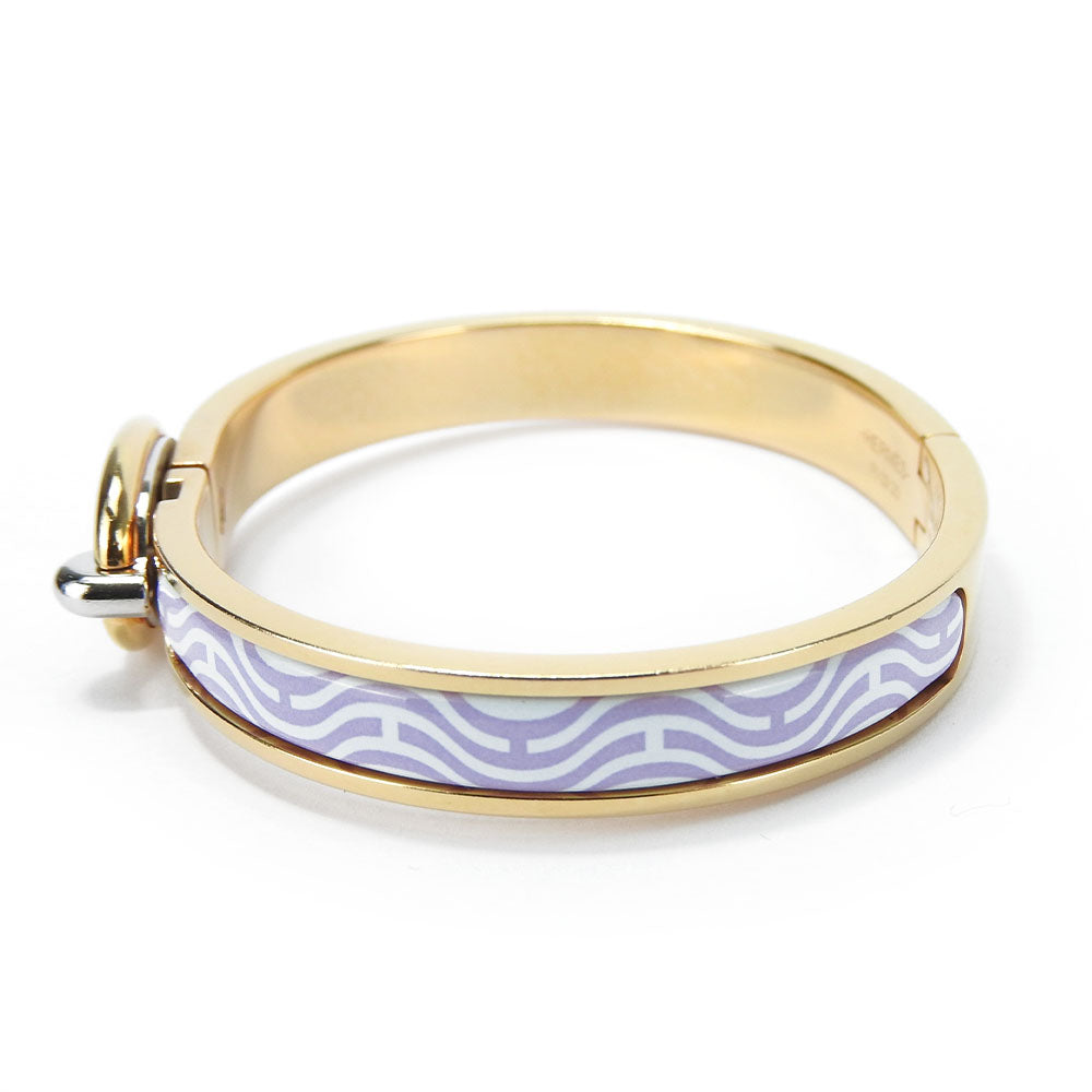Hermes Bangle Metal Gold Chene Dunkle Mini Click Women