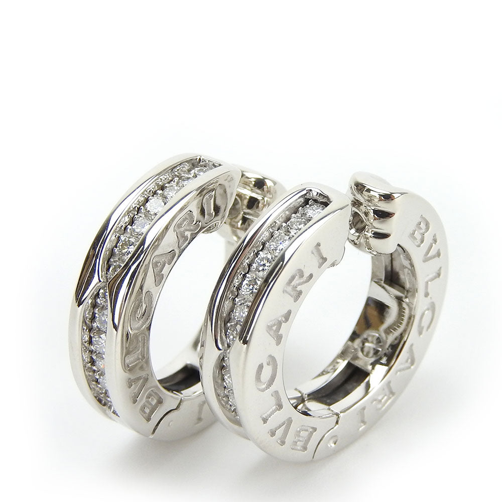 Bvlgari Earring K18 White Gold, Diamond White Gold B-Zero1 Women