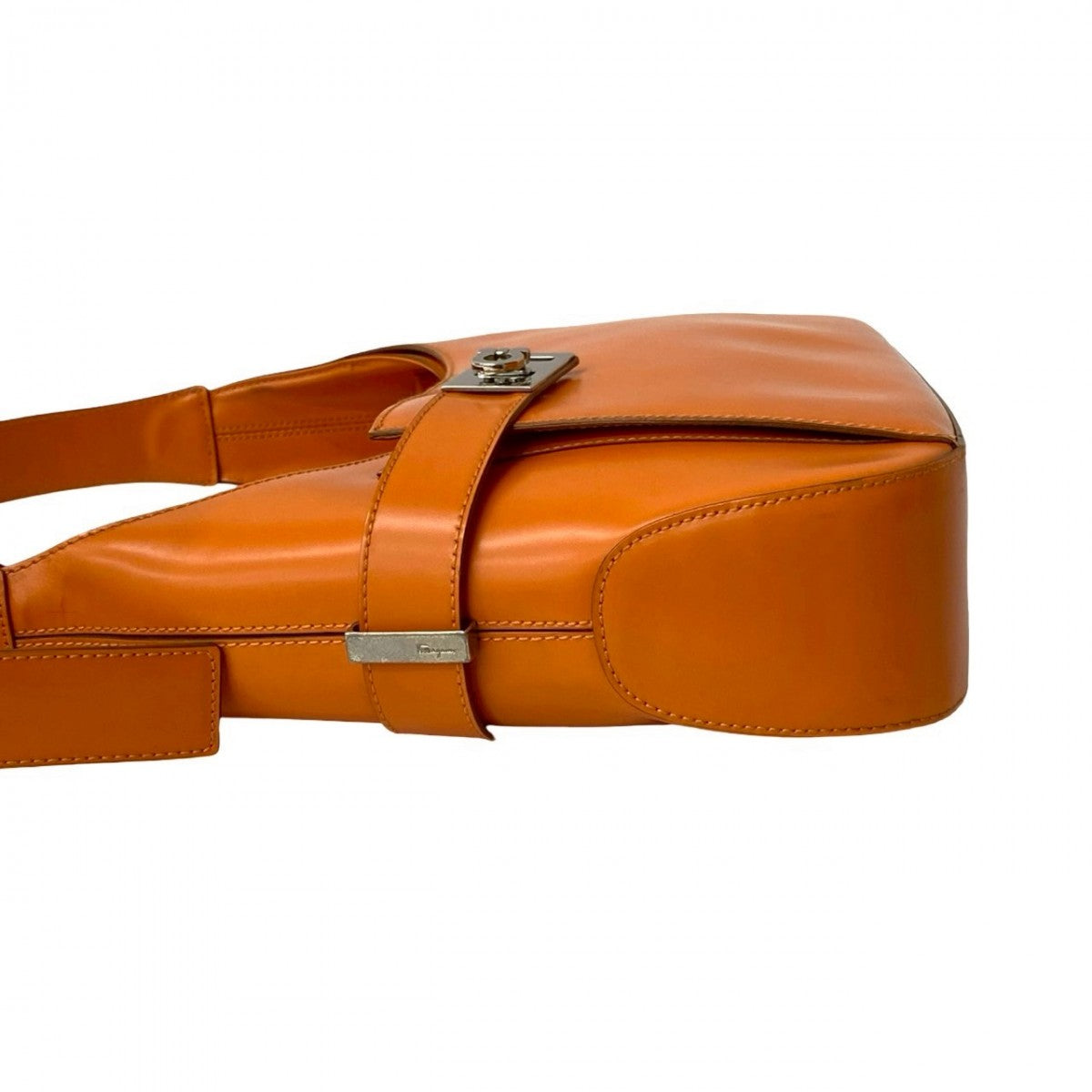 Salvatore Ferragamo Shoulder Bag Leather Orange