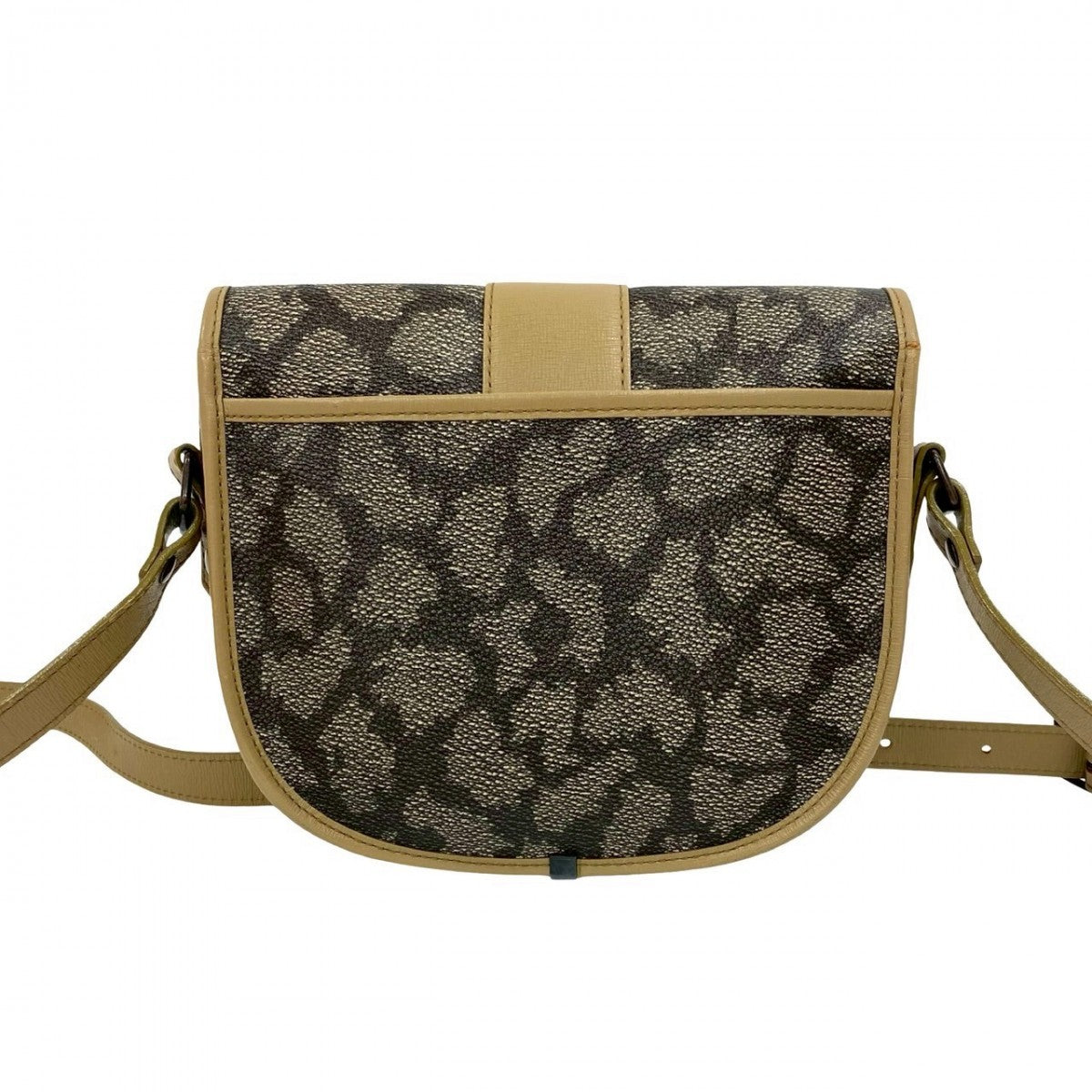 Yves Saint Laurent Shoulder Bag Leather, Pvc Brown Ysl Logo Women
