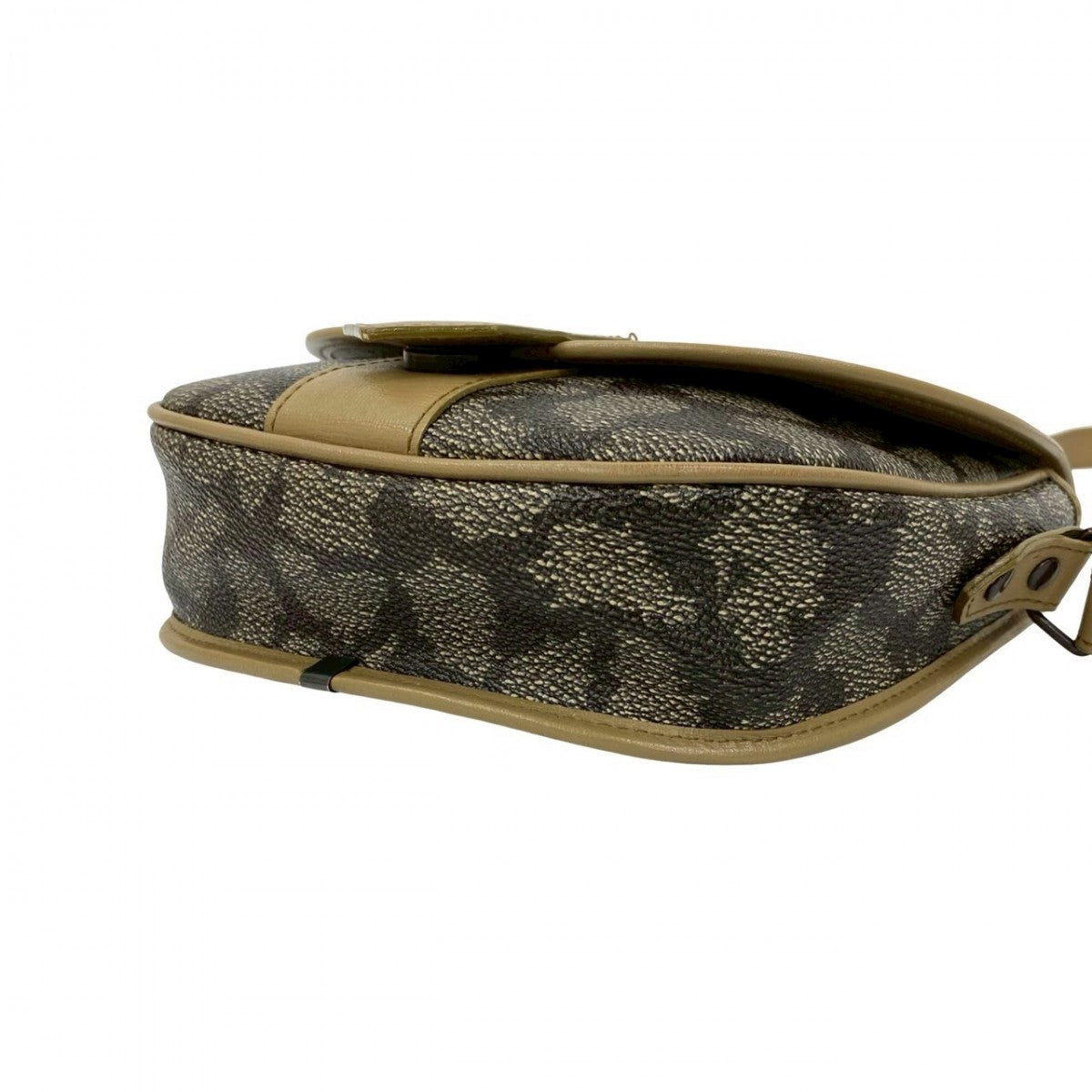 Yves Saint Laurent Shoulder Bag Leather, Pvc Brown Ysl Logo Women