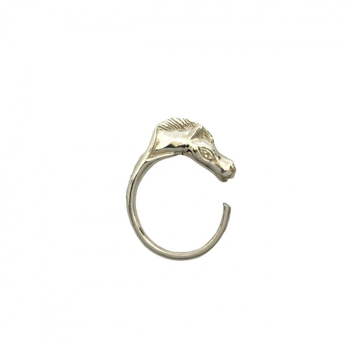 Hermes Ring Silver925 Silver Cheval Horse Ring