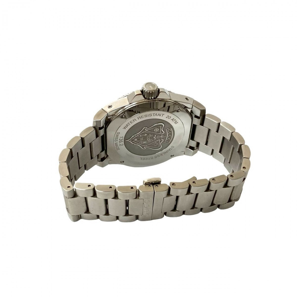 Gucci Watches Stainless Steel Silver Dive Black Dial