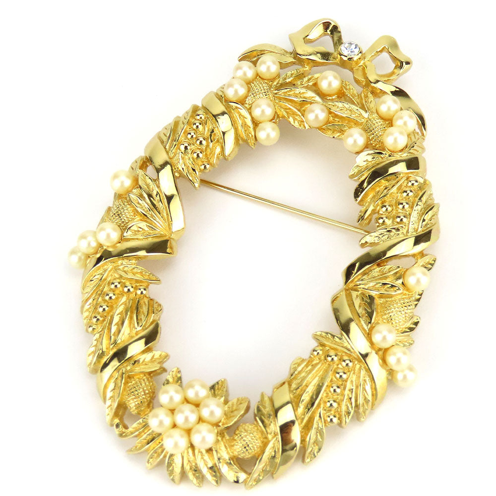 Christian Dior Brooch Metal Gold Women