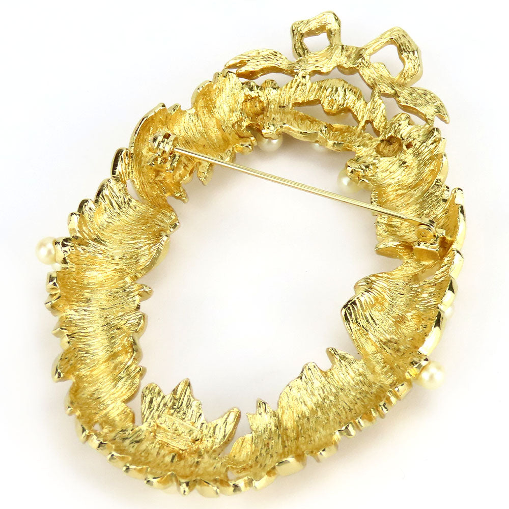 Christian Dior Brooch Metal Gold Women