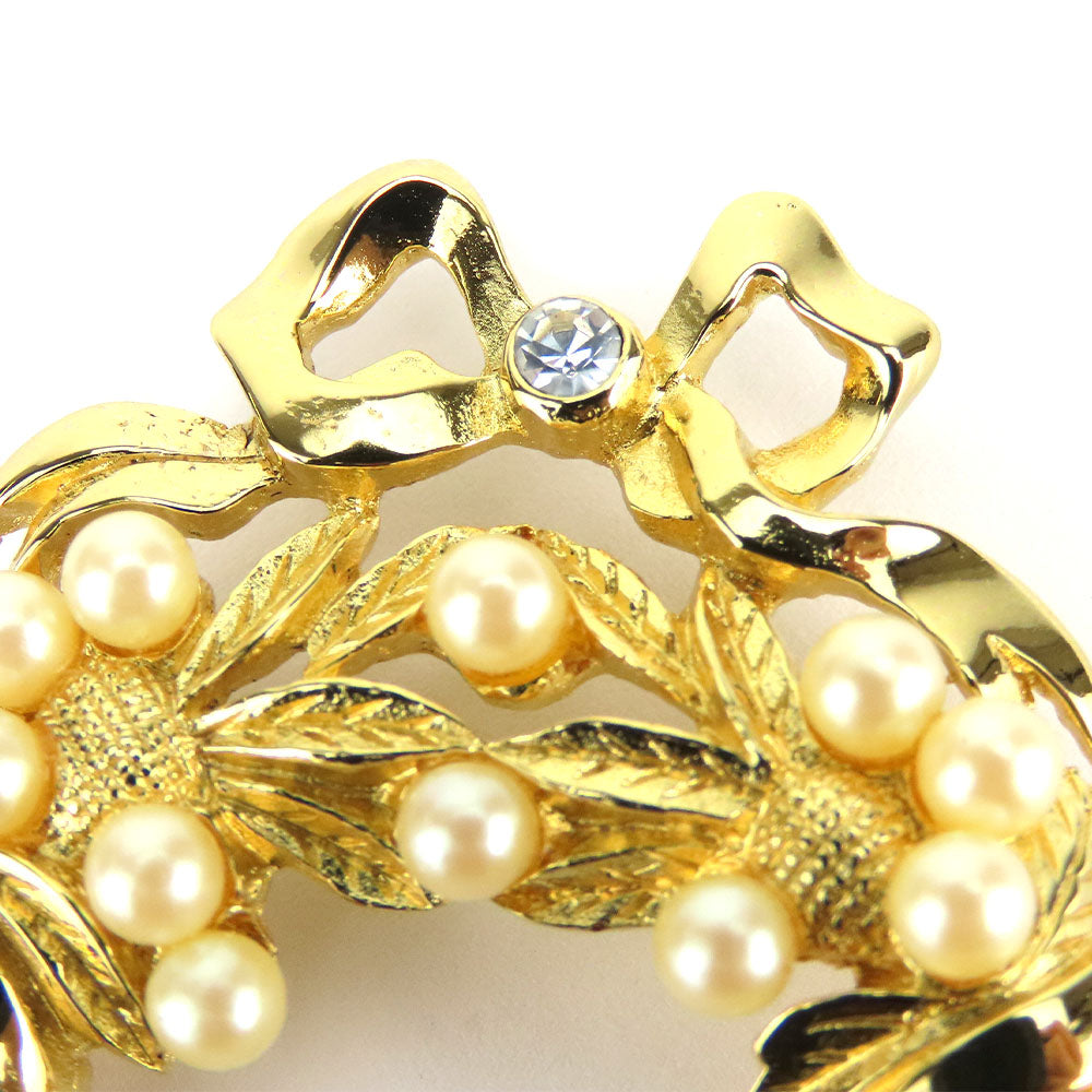 Christian Dior Brooch Metal Gold Women