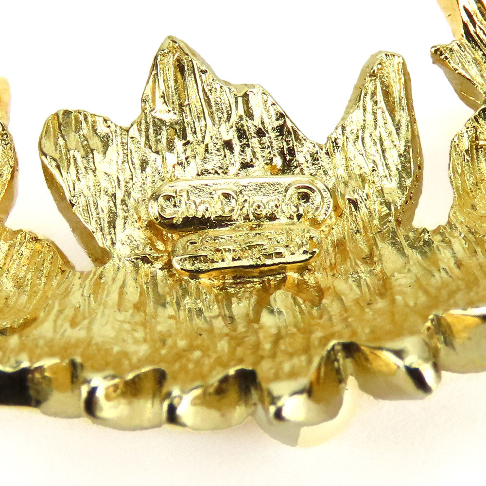 Christian Dior Brooch Metal Gold Women