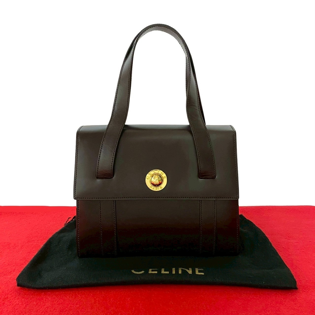 Celine Handbag Leather Brown