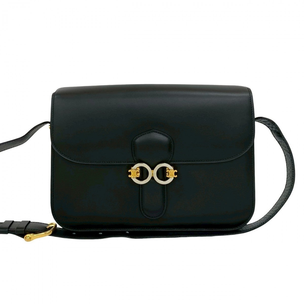 Celine Shoulder Bag Calfskin Black