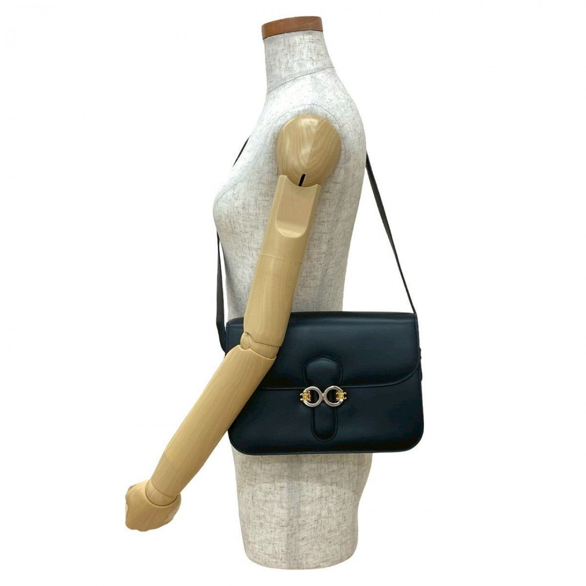 Celine Shoulder Bag Calfskin Black