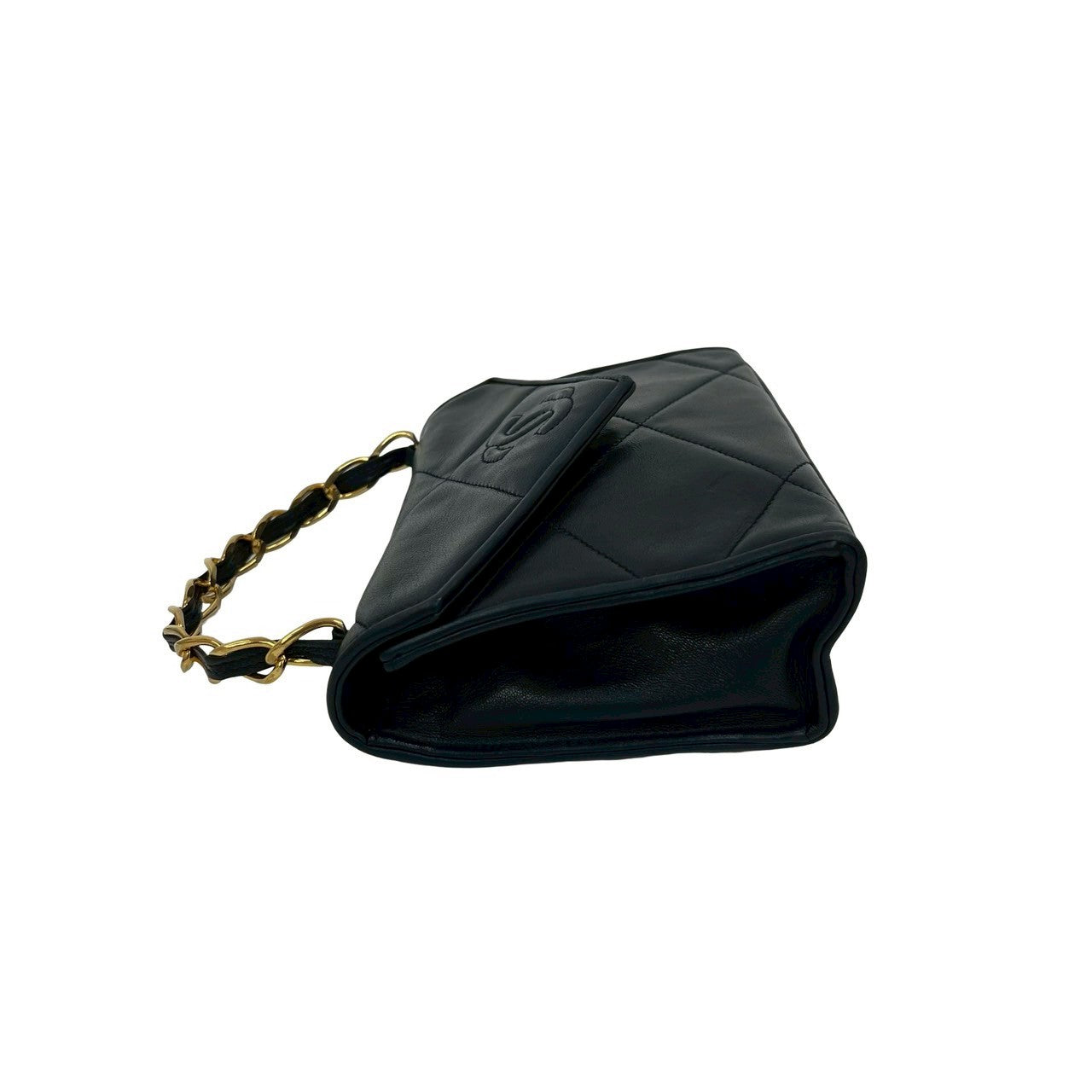 Chanel Handbag Lambskin Navy Matrasse