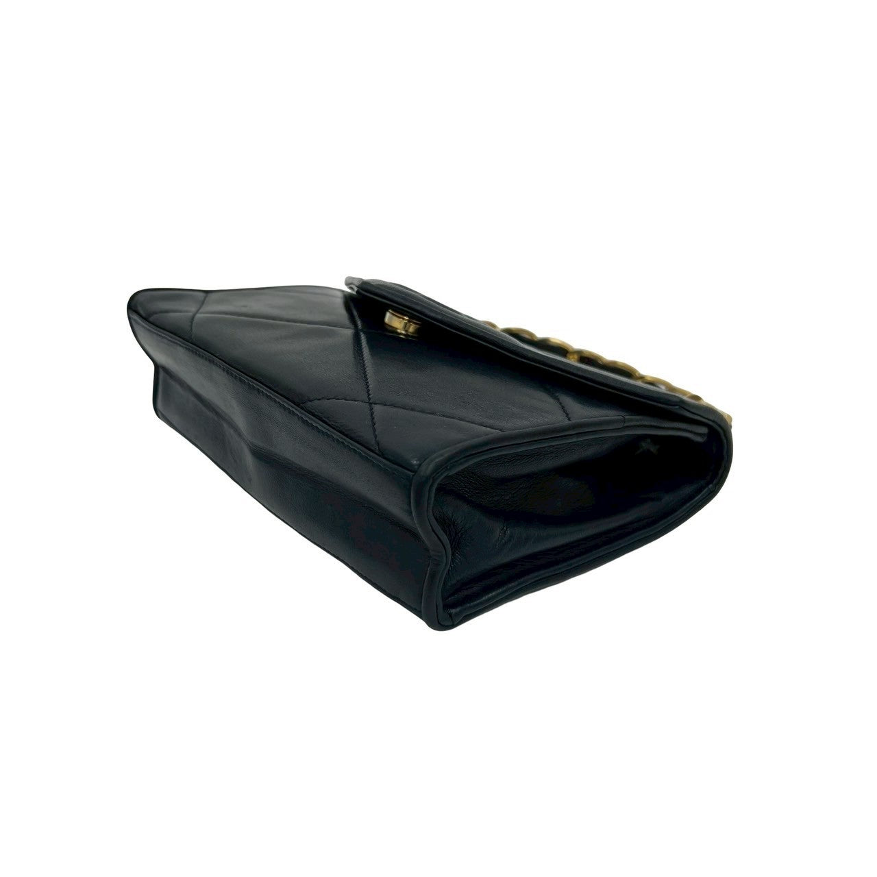 Chanel Handbag Lambskin Navy Matrasse