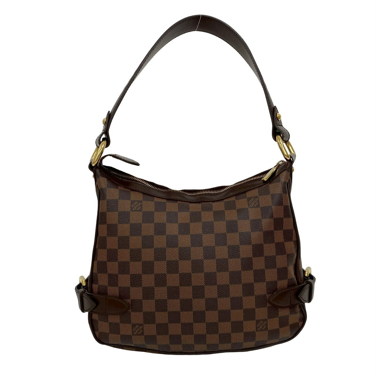Louis Vuitton Shoulder Bag Leather Brown Damier Ebene Highbury
