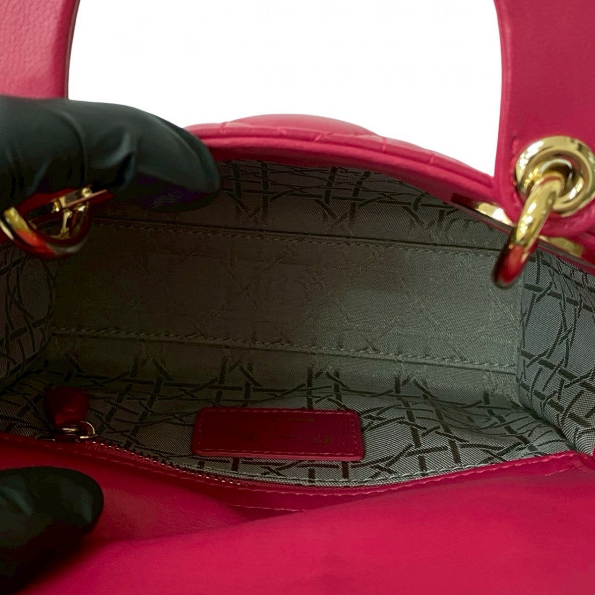 Dior Shoulder Bag Leather Pink Lady Dior
