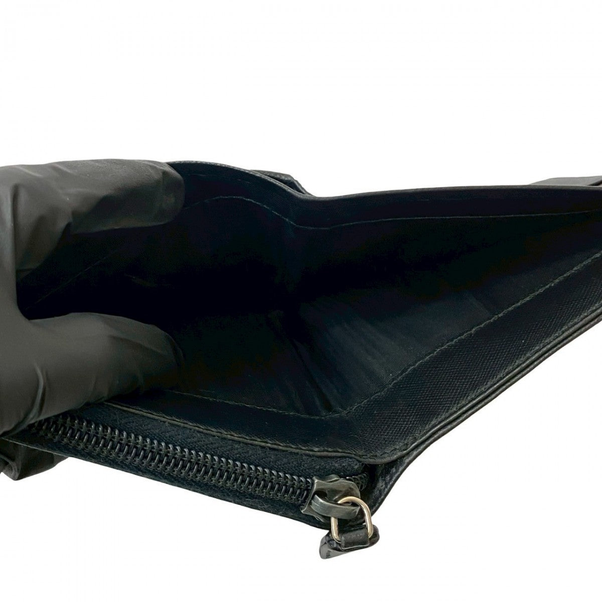 Prada Bifold Wallet Leather Black