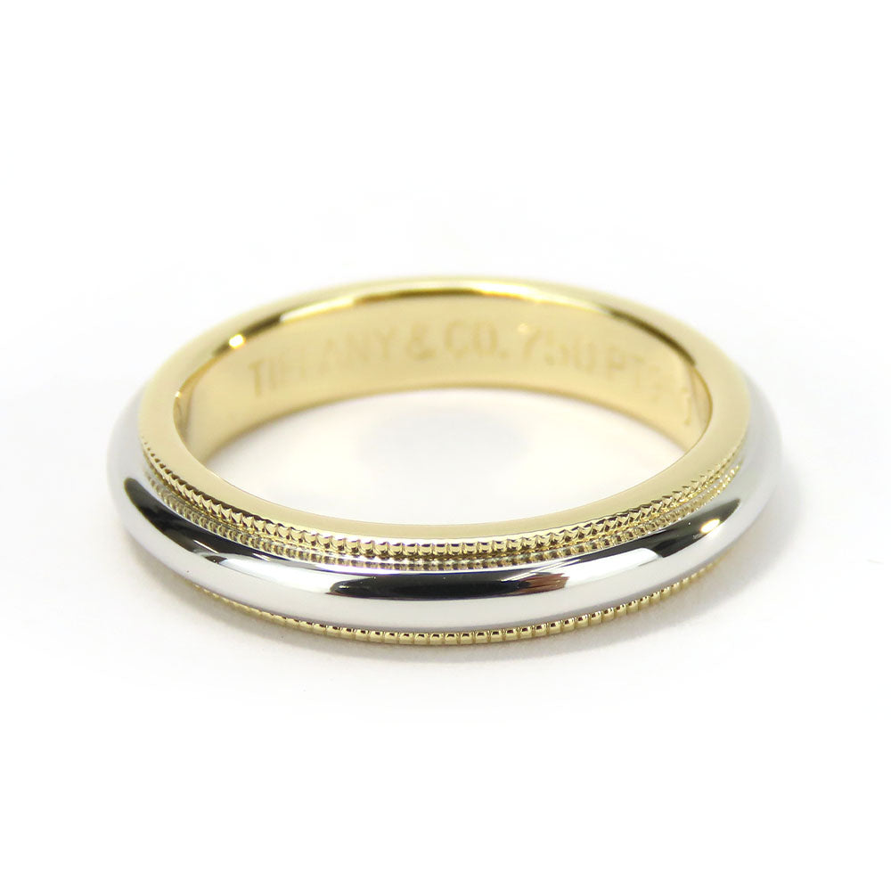 Tiffany&Co. Ring K18 Yellow Gold, Pt950Platinum Yellow Gold Milgrain Women