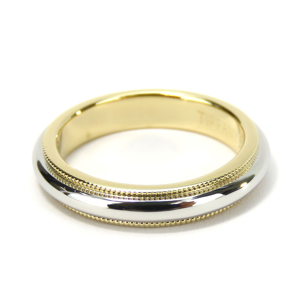 Tiffany&Co. Ring K18 Yellow Gold, Pt950Platinum Yellow Gold Milgrain Women