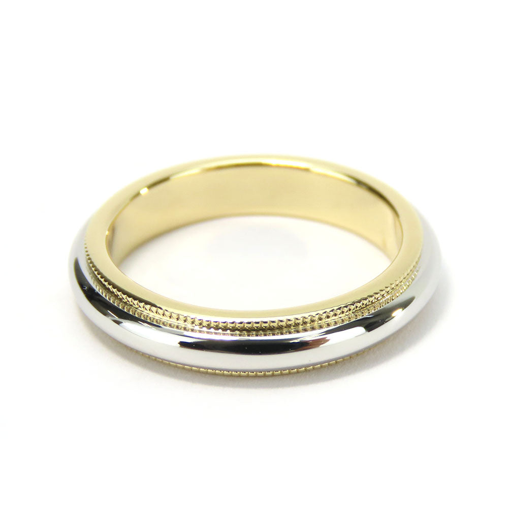 Tiffany&Co. Ring K18 Yellow Gold, Pt950Platinum Yellow Gold Milgrain Women