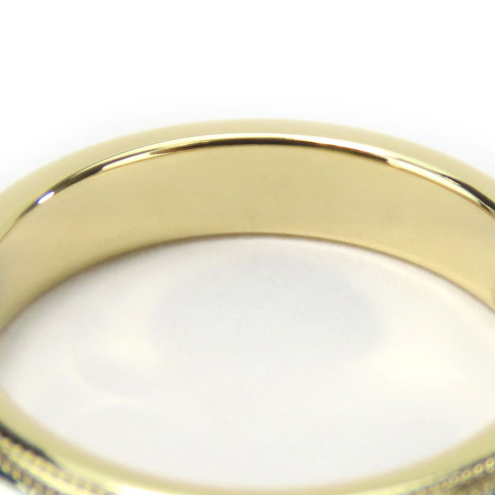 Tiffany&Co. Ring K18 Yellow Gold, Pt950Platinum Yellow Gold Milgrain Women