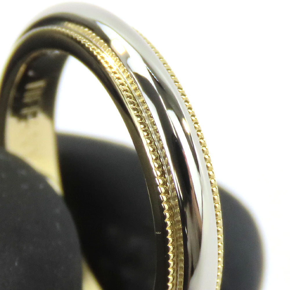 Tiffany&Co. Ring K18 Yellow Gold, Pt950Platinum Yellow Gold Milgrain Women