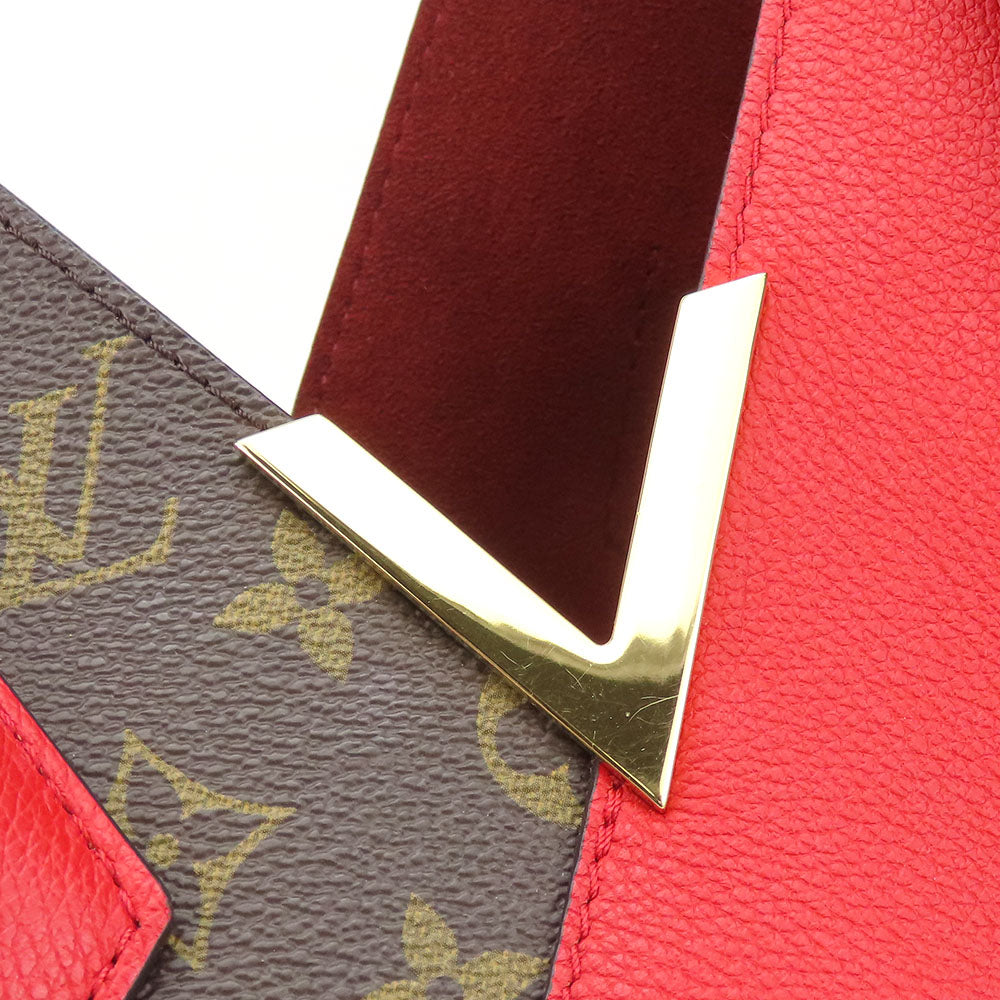 Louis Vuitton Tote Bag M40459 Monogram, Leather Red Kimono Mm Women