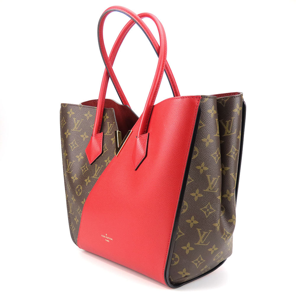 Louis Vuitton Tote Bag M40459 Monogram, Leather Red Kimono Mm Women