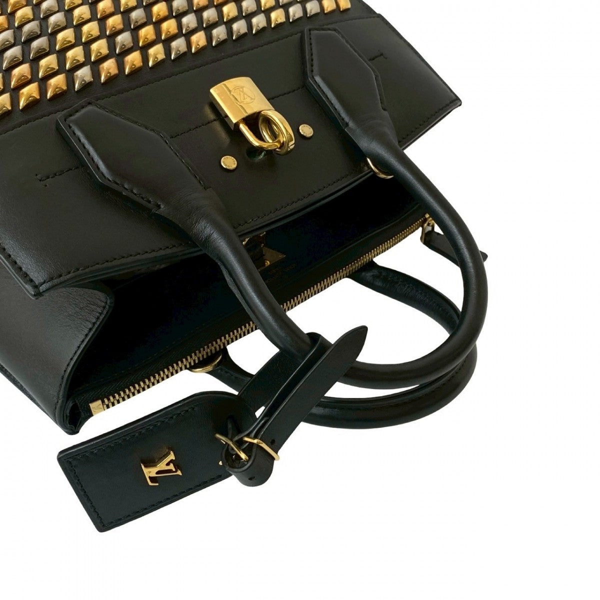 Louis Vuitton Shoulder Bag Leather Black City Steamer Pm