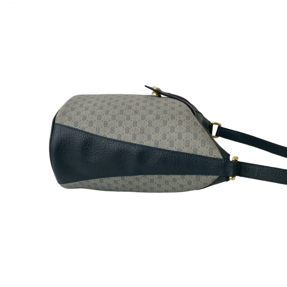 Gucci Shoulder Bag Leather Navy Sherry Line