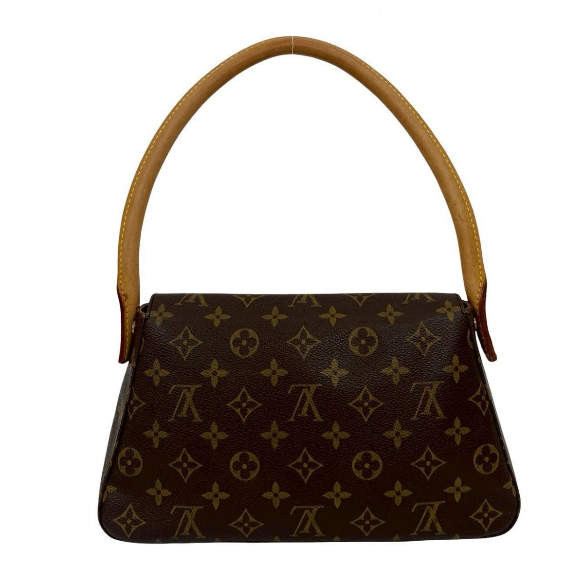 Louis Vuitton Shoulder Bag M51147 Leather Brown Monogram Mini Looping
