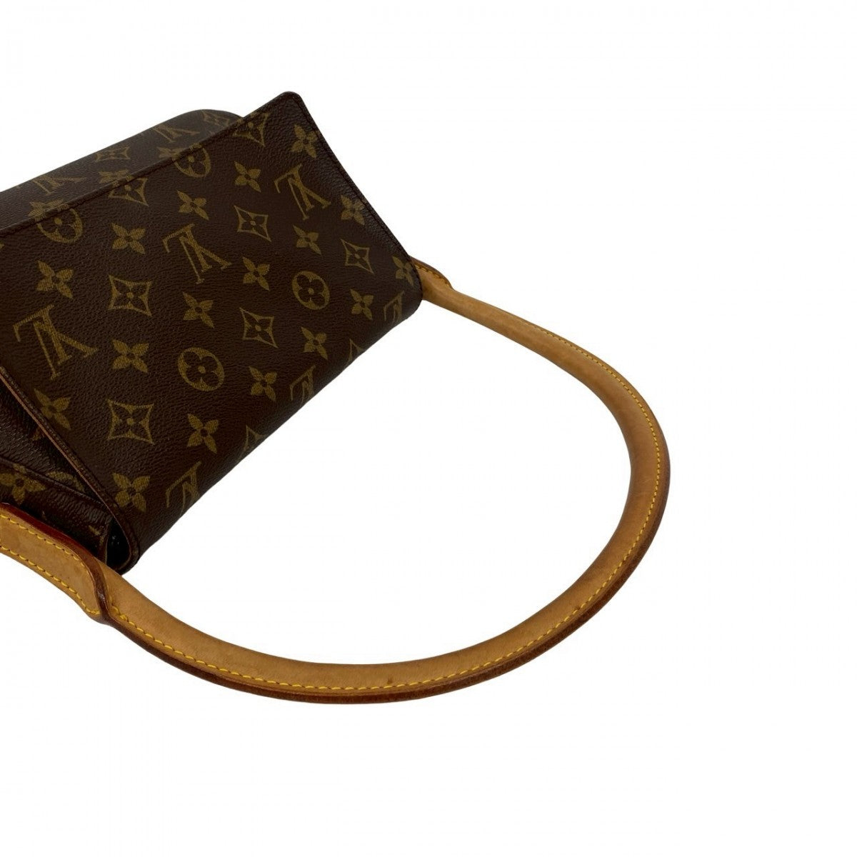 Louis Vuitton Shoulder Bag M51147 Leather Brown Monogram Mini Looping
