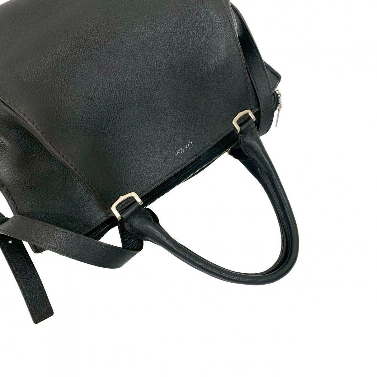 Cartier Shoulder Bag Leather Black C De Cartier