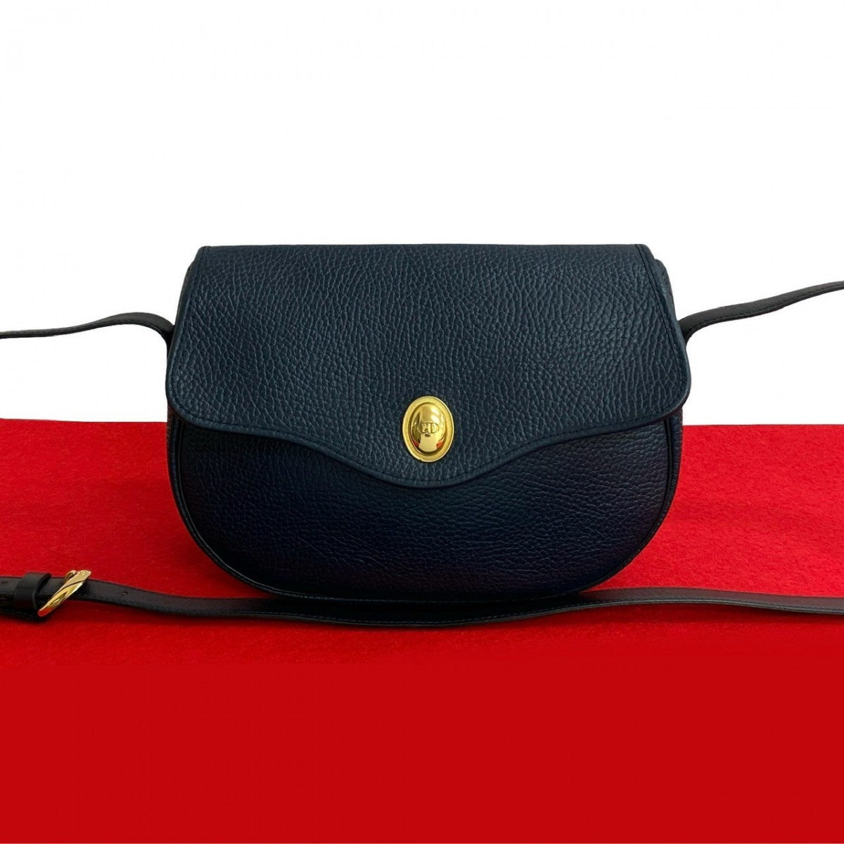 Dior Shoulder Bag Leather Navy